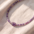 Ručno rađena choker ogrlica od perli ametista